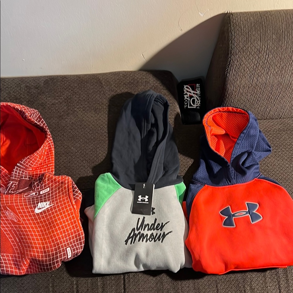 Under Armour Kids Hoodie - Gray and Green